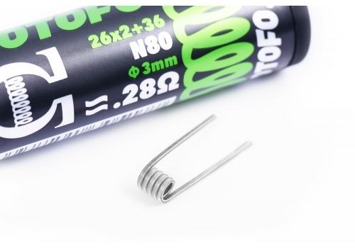 Wotofo - Pre-Built Coils (Pack of 10) - 0.28 Ohm Dual Core Fused Clapton