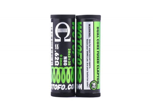 Wotofo - Pre-Built Coils (Pack of 10) - 0.62 Ohm Dual Core Fused Clapton