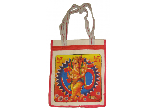 Ganesha Standing Cotton Bag With Zip (28cm x 35cm)