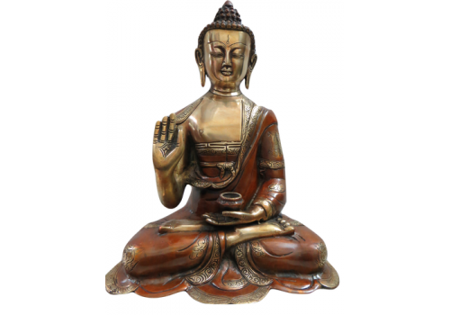 Brass Buddha Statue (33cm x 5.7kg)