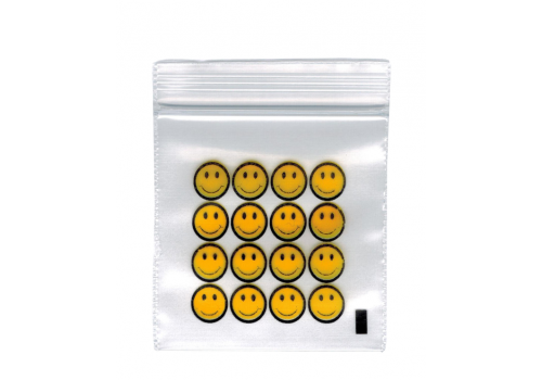 4 x 4cm Bag - Smileys 100